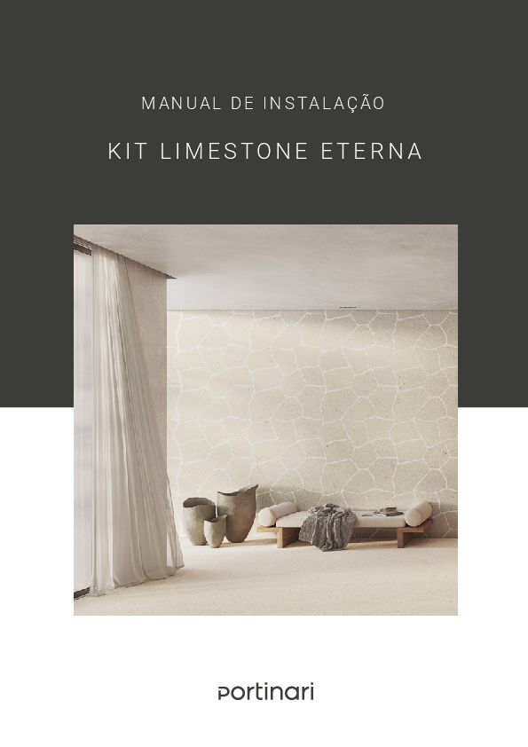 Capa do Manual de Instalação — Kit Limestone Eterna